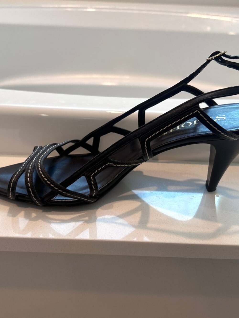 St. John Made In Italy Strappy Heels size 9.5 Brown - Picture 3 of 6